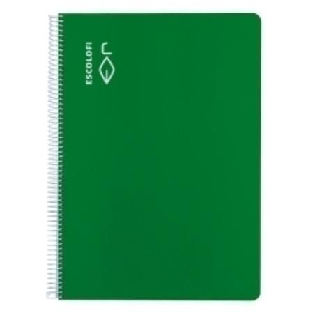 BLOCK ESCOLOFI A4 80h PT.2,5 70g VERDE - Pack de 5 unidades
