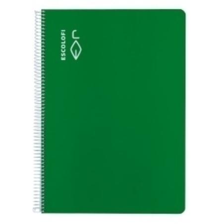 BLOCK ESCOLOFI Fº 100h PT.2,5 70g VERDE - Pack de 5 unidades