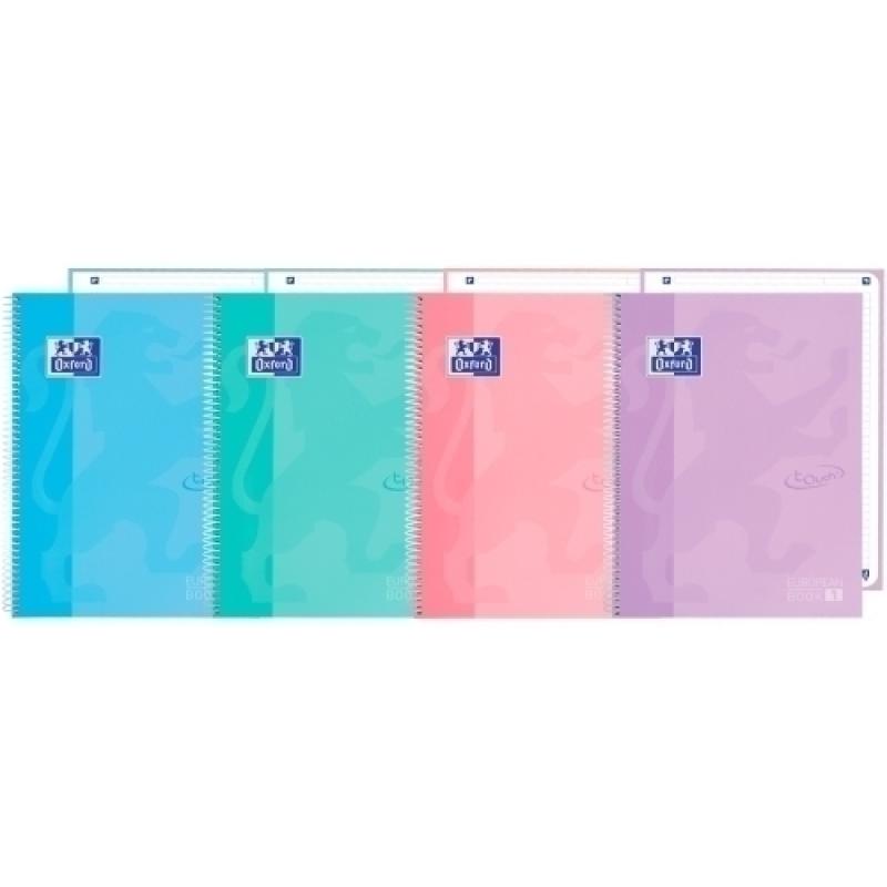 BLOC OXF. EU.BOOK 1 A4 80h HZ. SURTIDO - Pack de 5 unidades