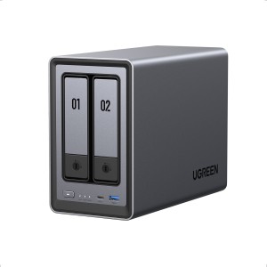 Ugreen NASync DXP2800 NAS System 2-Bay Compacto Intel® N N100 8 GB DDR5 0 TB UGOS Pro Negro