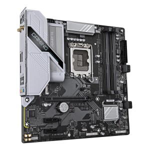 GIGABYTE B760M GAMING PLUS WIFI DDR4 Placa base - Compatible con procesadores Intel Core de 14ª generación, VRM de 4+1+1 fases,