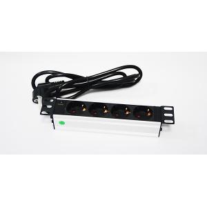 Regleta 10" 4 Tomas unidad de distribución de energía (PDU) 4 salidas AC 1U Negro