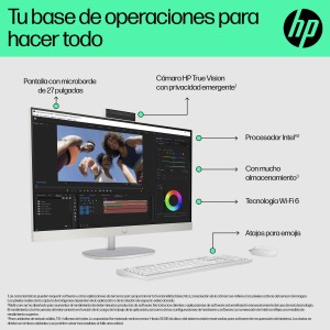 HP All-in-One 27-cr0090ns Intel® Core™ i5 i5-1335U 68,6 cm (27") 1920 x 1080 Pixeles PC todo en uno 16 GB DDR4-SDRAM 512 GB SSD