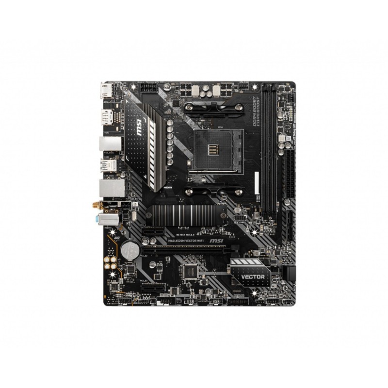 MSI MAG A520M VECTOR WIFI placa base AMD A520 Zócalo AM4 micro ATX