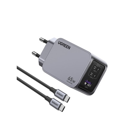 Ugreen 25871 cargador de dispositivo móvil Universal Gris Corriente alterna Carga rápida Interior