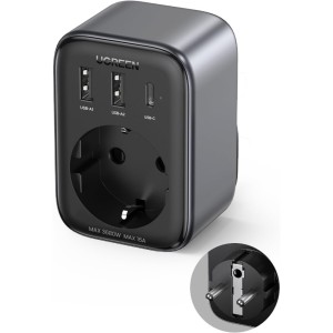 Ugreen 90613 cargador de dispositivo móvil Universal Negro Corriente alterna Interior