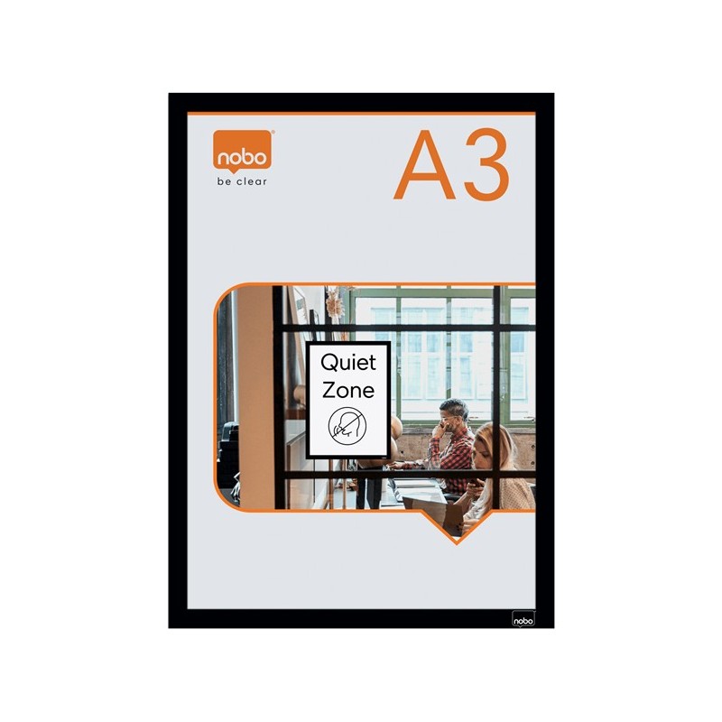 Nobo 1915700 marco magnético A3 Negro