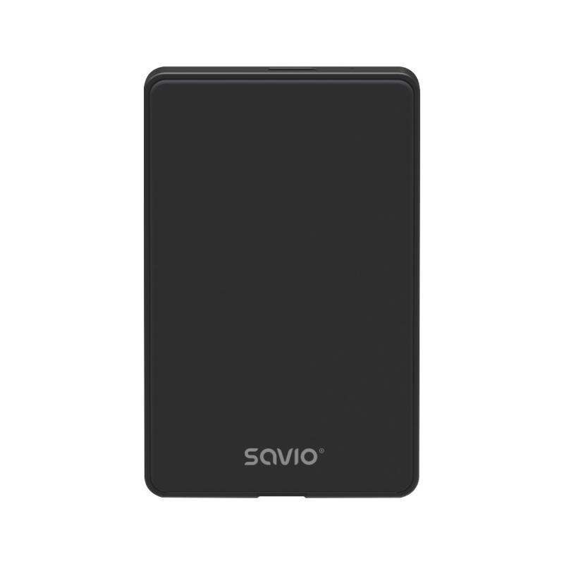 SAVAK-73 caja para disco duro externo Carcasa de disco duro/SSD Negro 2.5"