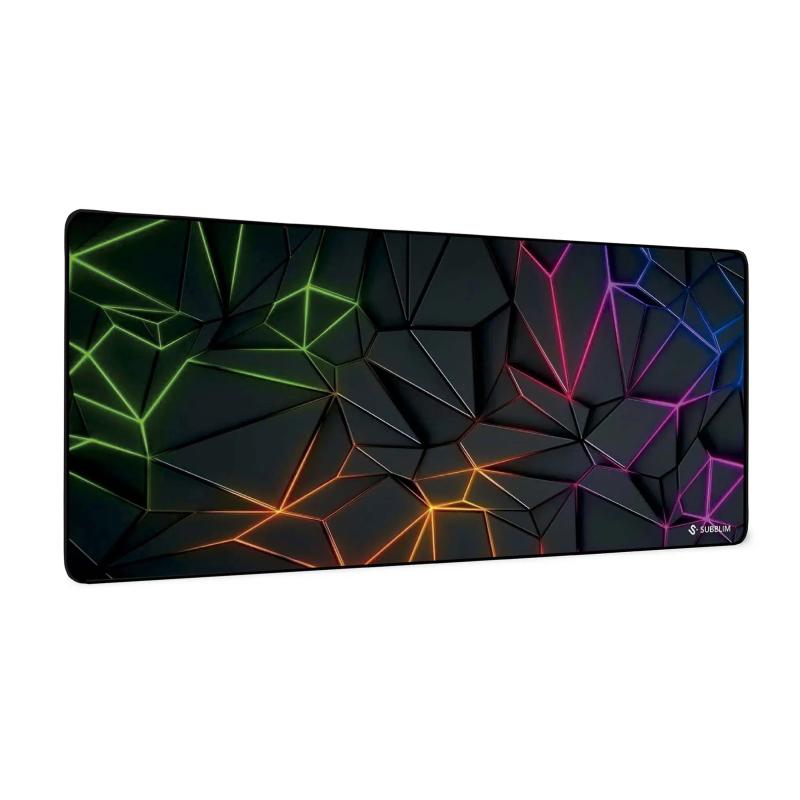 Neon Obsidian XL Alfombrilla de ratón para juegos Negro, Multicolor