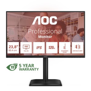 AOC 24E4U pantalla para PC 60,5 cm (23.8") 1920 x 1080 Pixeles Full HD LED Negro