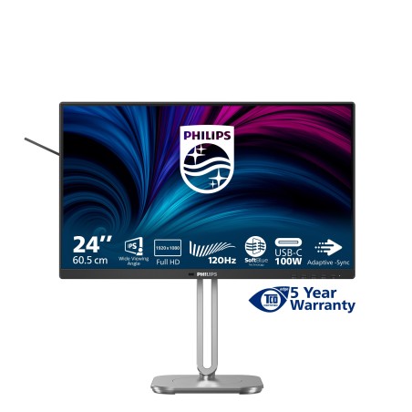 Philips 4000 series 24B2U4301 00 pantalla para PC 60,5 cm (23.8") 1920 x 1080 Pixeles Full HD LCD Gris