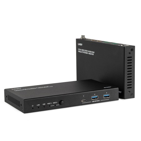 Lindy 39365 ampliador de red Transmisor y receptor de red Negro