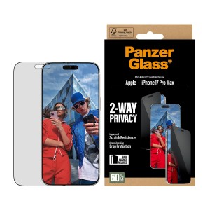 PanzerGlass ® 2-Way Privacy Screen Protector iPhone 17 Pro Max | Ultra-Wide Fit w. EasyAligner Protector de pantalla Apple 1