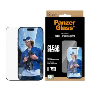 PanzerGlass ® Screen Protector iPhone 17 | iPhone 16 Pro | Ultra-Wide Fit w. EasyAligner Protector de pantalla Apple 1 pieza(s)