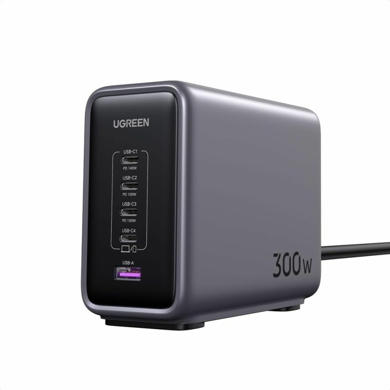 Ugreen 90903B cargador de dispositivo móvil Universal Negro, Gris Corriente alterna Carga rápida Interior