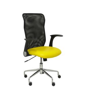 Silla Minaya similpiel amarillo