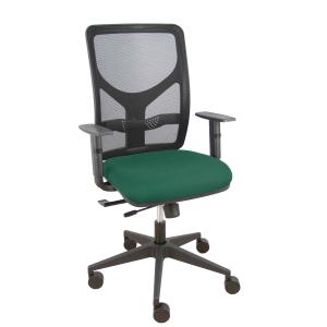 Silla Motilla traslack malla negra asiento bali verde botella brazo regulable