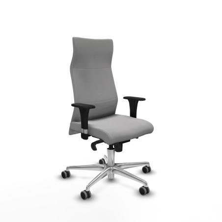 Albacete dirección sincro bali gris claro brazos 1D cromados base aluminio ruedas 65 engomadas