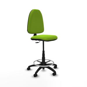 Taburete Aına CP similpiel pistacho base poliamida ruedas nailon 50mm