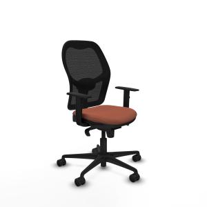 Jorquera sincro malla negra bali marrón brazos 1D base nailon ruedas 65mm nailon