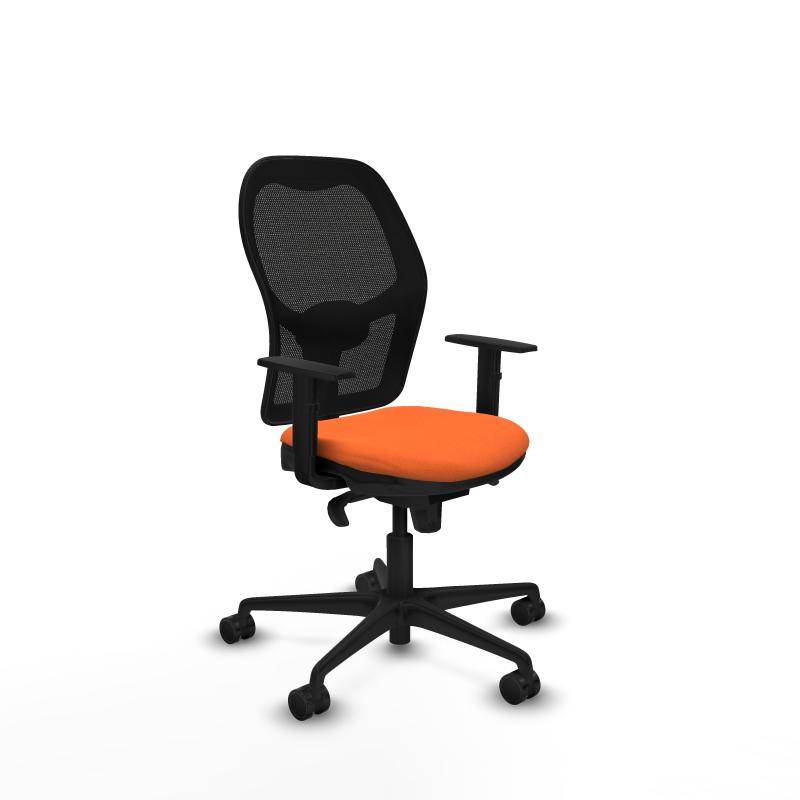 Jorquera sincro malla negra bali naranja brazos 1D base nailon ruedas 65mm nailon
