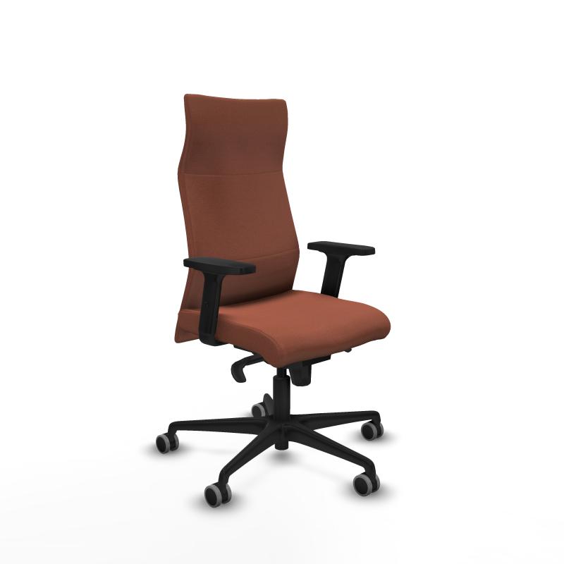 Albacete dirección sincro bali marrón brazos 2D base nailon ruedas 65 engomadas