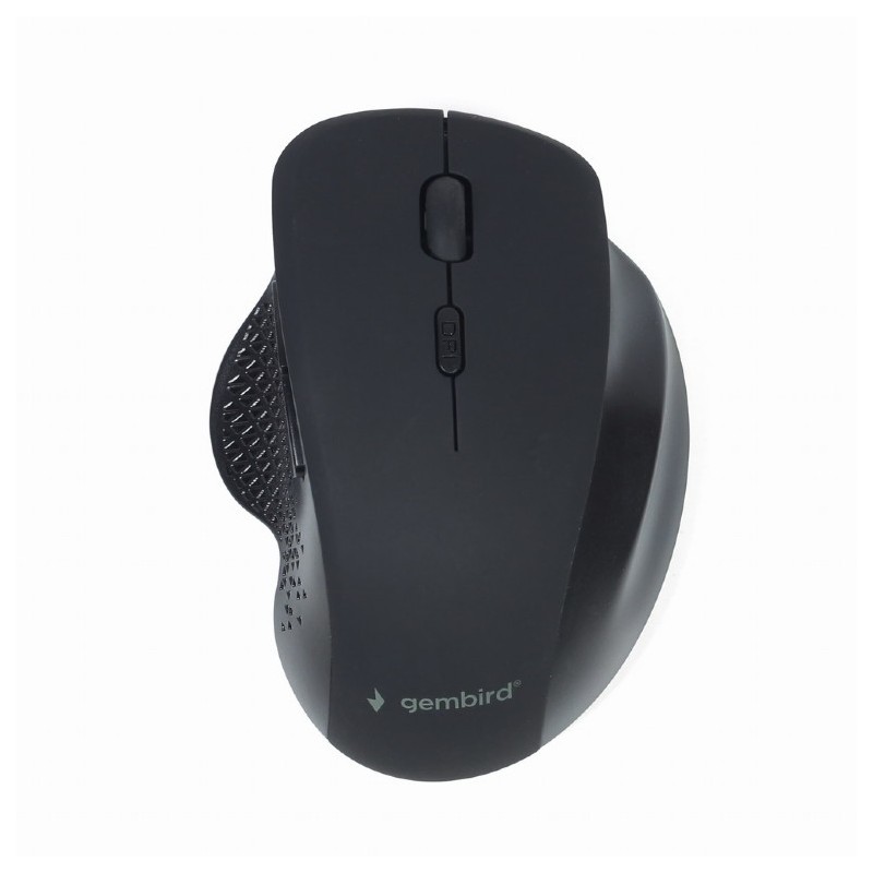 Ratón óptico inalámbrico de 6 botones, negro