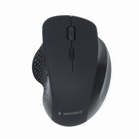 Ratón óptico inalámbrico de 6 botones, negro