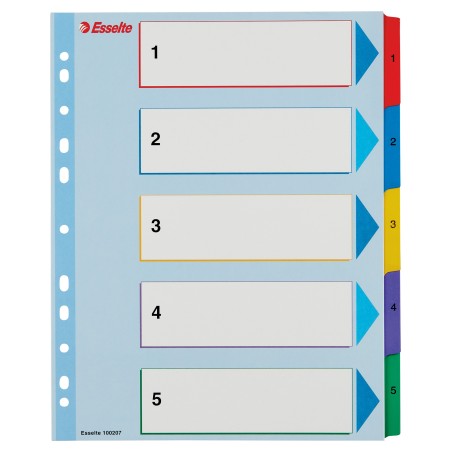 Esselte 100207 ficha Multicolor 5 pieza(s)