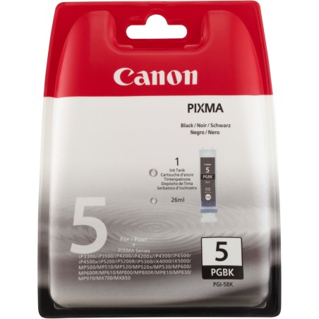 Canon PGI-5BK cartucho de tinta 1 pieza(s) Original Rendimiento estándar Negro