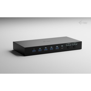 i-tec USB-C KVM Dock PRO for Three Hosts, Dual Video, with 2x Power Delivery, max 92W