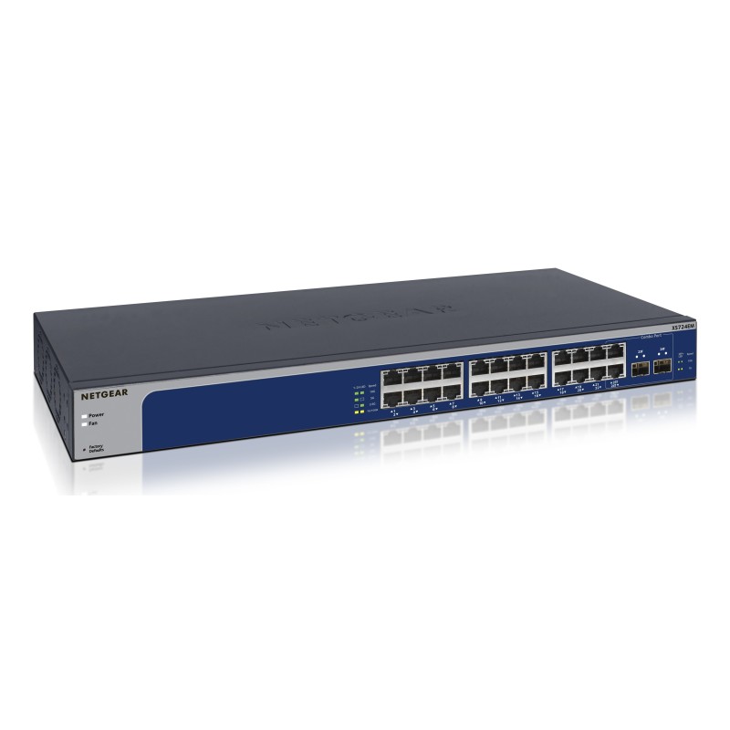 NETGEAR XS724EM Gestionado L2 10G Ethernet (100 1000 10000) 1U Azul, Gris