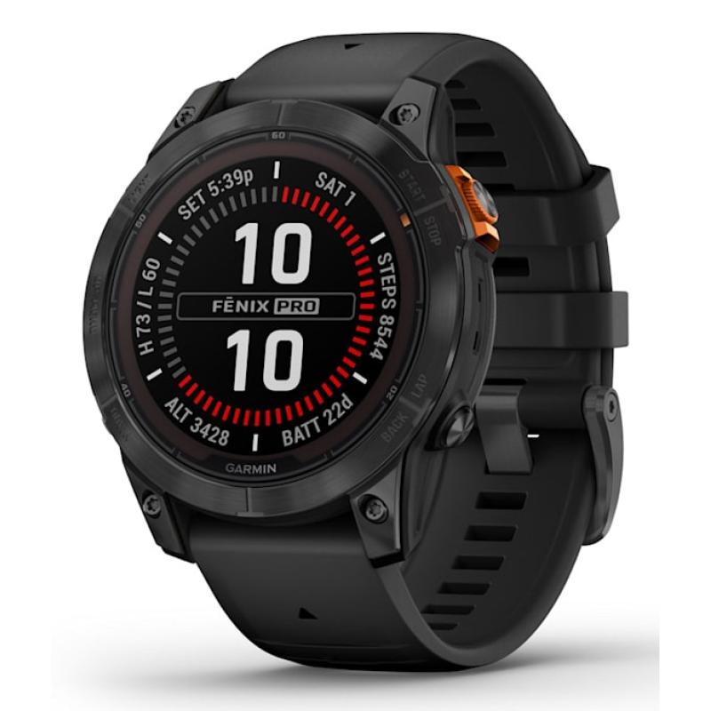 fenix 7 Pro Solar Edition 3,3 cm (1.3") MIP 47 mm Digital 260 x 260 Pixeles Pantalla táctil Negro, Gris Wifi GPS (satélite)