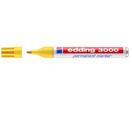 3000 marcador permanente Punta redonda Amarillo 1 pieza(s)