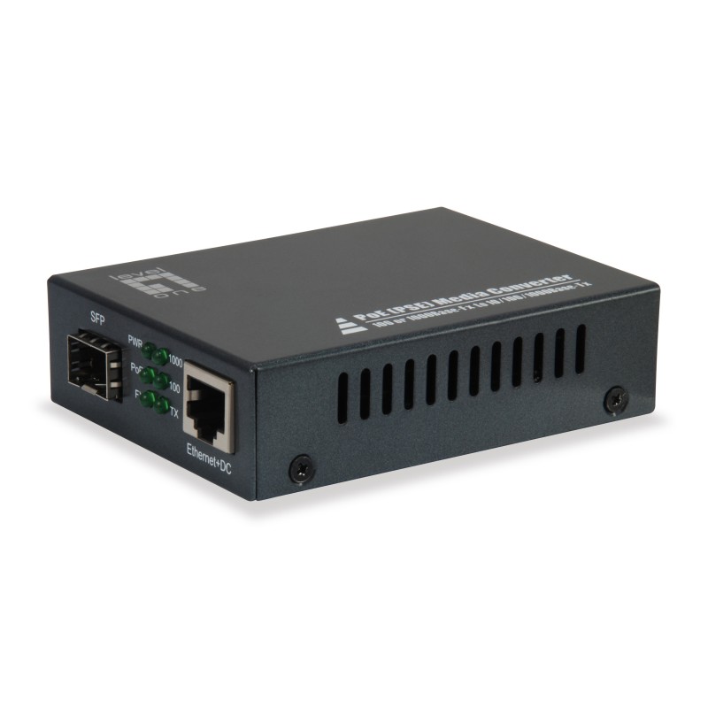 LevelOne GVT-2012 convertidor de medio 1000 Mbit s Negro