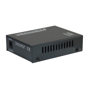 LevelOne GVT-2012 convertidor de medio 1000 Mbit s Negro