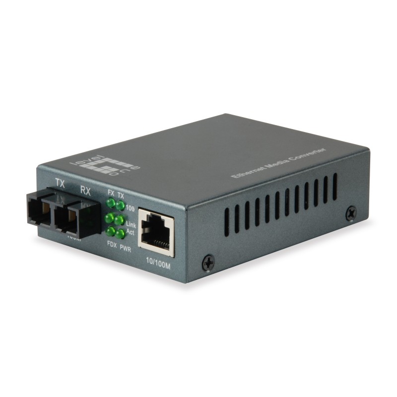 LevelOne FVT-1104 convertidor de medio 100 Mbit s 1310 nm Monomodo Negro