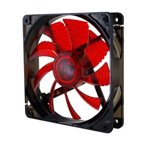 Coolfan 120 LED Carcasa del ordenador Ventilador 12 cm Negro, Rojo
