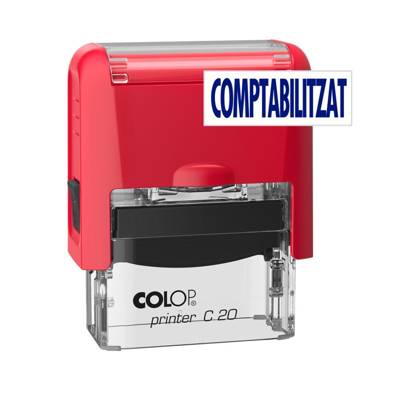 COLOP SELLO PRINTER C20 FORMULA COMPTABILITZAT ALMOHADILLA E/20 14X38MM AZUL
