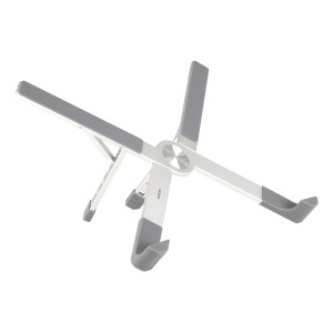 TooQ Soporte elevador plegable de aluminio para portátiles, Plata