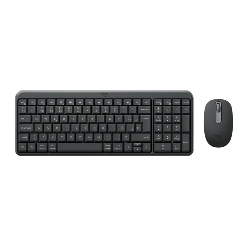 Logitech MK250 Compact Bluetooth Wireless Combo teclado Ratón incluido Universal QWERTY Español Grafito