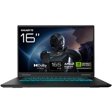 GIGABYTE GAMING A16 Portátil – 16", 165Hz WUXGA, Ryzen 7 260, RTX 5070, 32GB DDR5 5200MHz, SSD Gen4 de 1TB, DOS, Garantía de 2