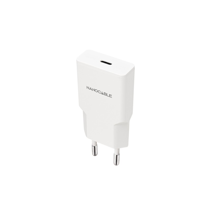 Nanocable Cargador USB-C PD 25W, Blanco