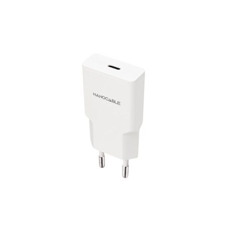 Nanocable Cargador USB-C PD 20W, Blanco