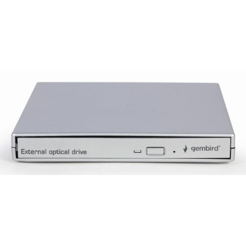 DVD-USB-021-SV unidad de disco óptico Interno DVD±RW Plata