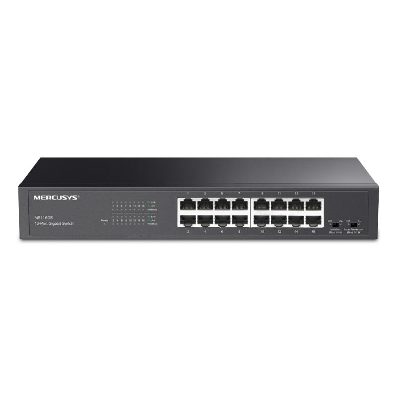 MS116GS switch Gigabit Ethernet (10/100/1000) Negro