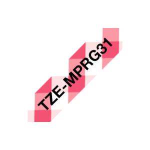 TZE-MPRG31 cinta para impresora de etiquetas Negro sobre rojo