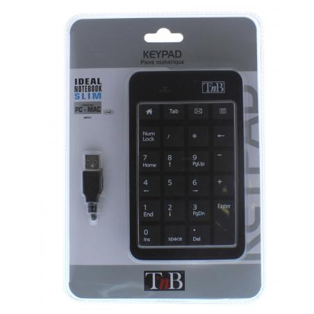 MPV1 teclado numérico Portátil USB Negro