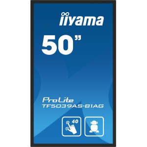 iiyama TF5039AS-B1AG pantalla para PC 125,7 cm (49.5") 3840 x 2160 Pixeles 4K Ultra HD LED Pantalla táctil Negro