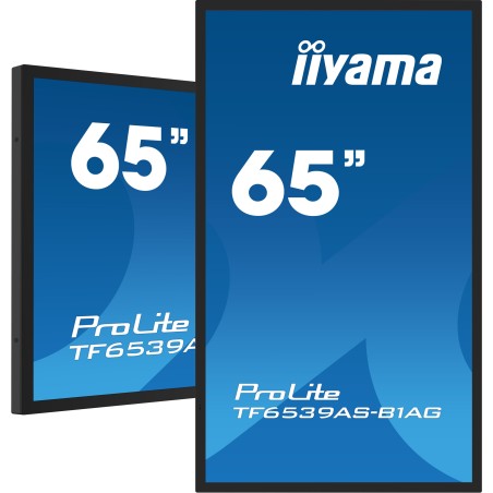 iiyama TF6539AS-B1AG pantalla para PC 163,8 cm (64.5") 3840 x 2160 Pixeles 4K Ultra HD LED Pantalla táctil Negro